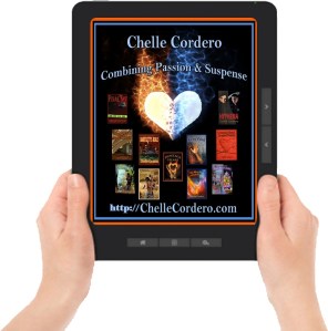 new Chelle ereader logo with books mod
